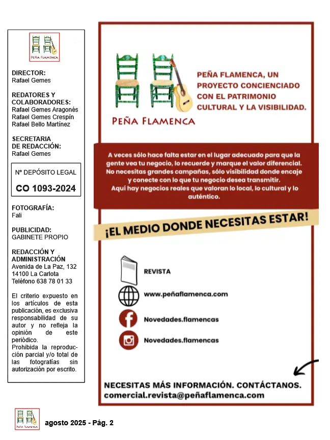 Revista Flamenco Agosto 2025 Peña El Lucero