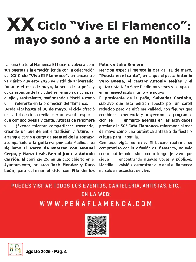 Revista Flamenco Agosto 2025 Peña El Lucero