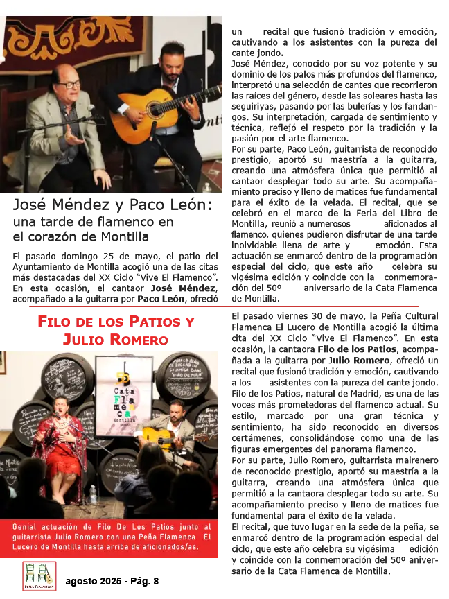Revista Flamenco Agosto 2025 Peña El Lucero