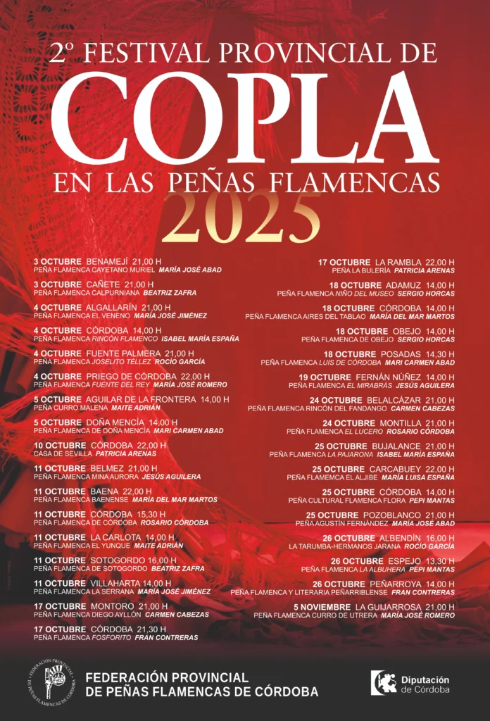 Actuación en el 2º Festival Provincial de Copla en las Peñas de Córdoba