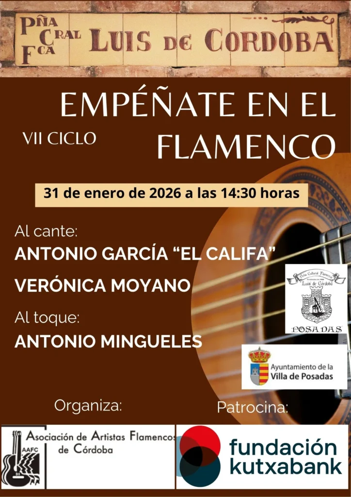 Cartel 31 de Enero Peña Cultural Flamenca Luis de Cordoba