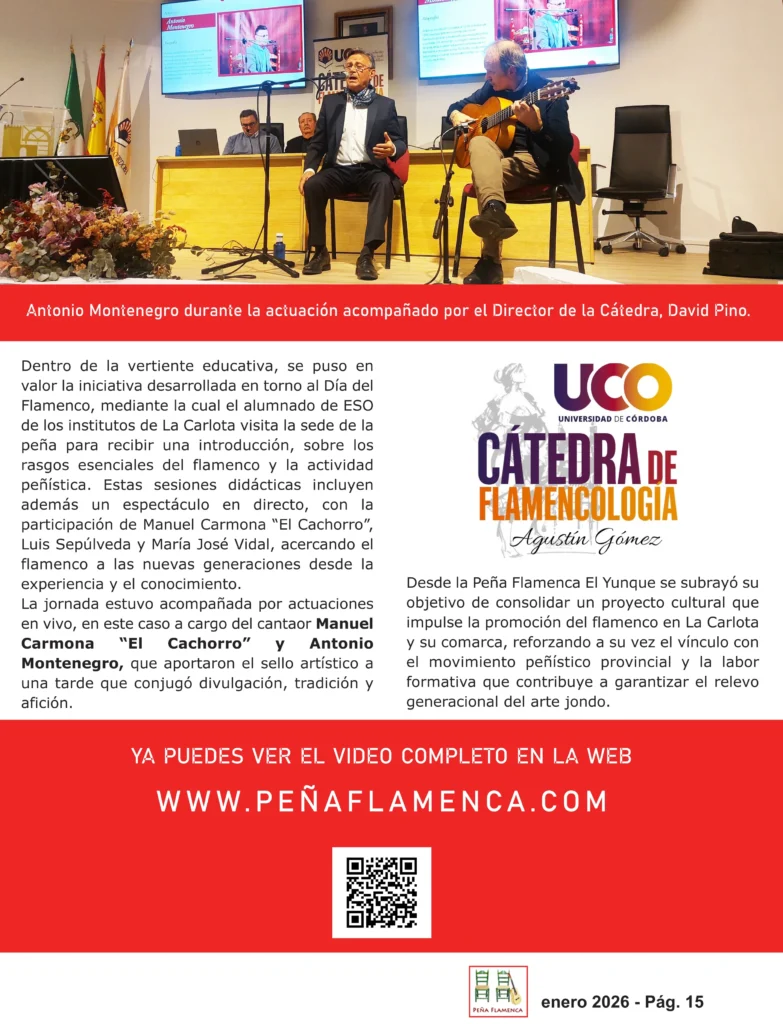 Peña Cultural Flamenca El Yunque Revista Enero 2026
