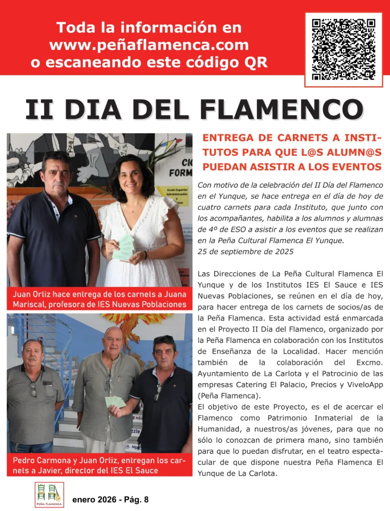 Peña Cultural Flamenca El Yunque Revista Enero 2026