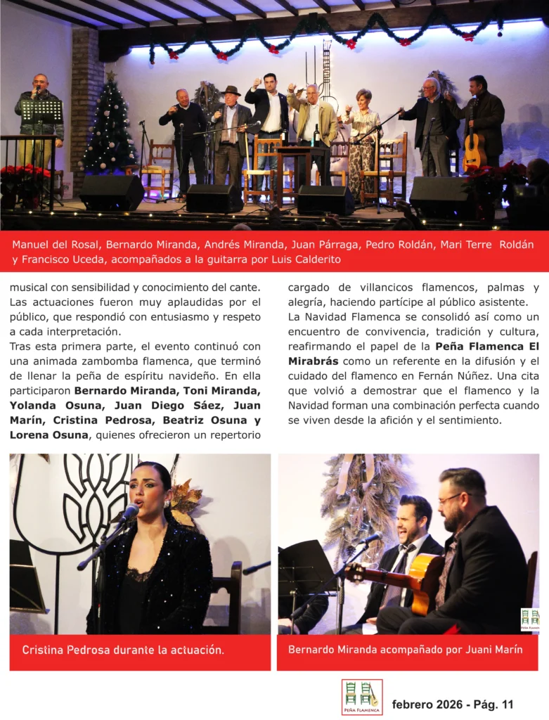 Revista Febrero 2026 Peña Cultural Flamenca El Mirabrás