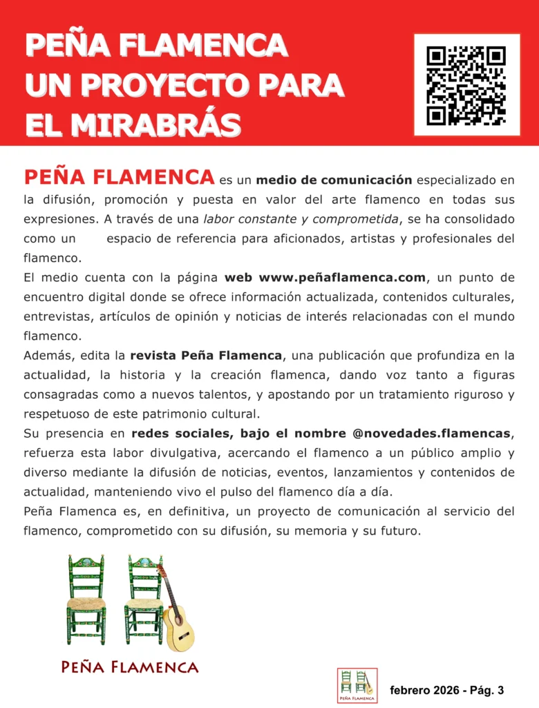 Revista Febrero 2026 Peña Cultural Flamenca El Mirabrás