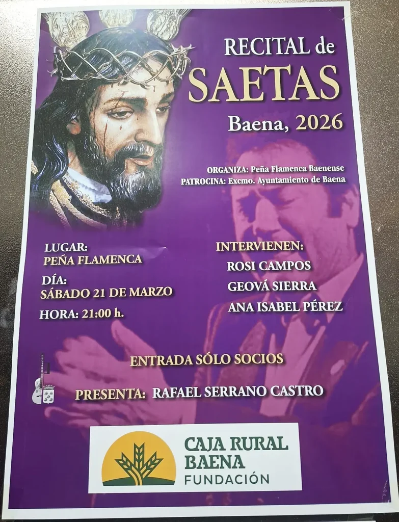 Peña Cultural Flamenca Baenense Cartel 2026