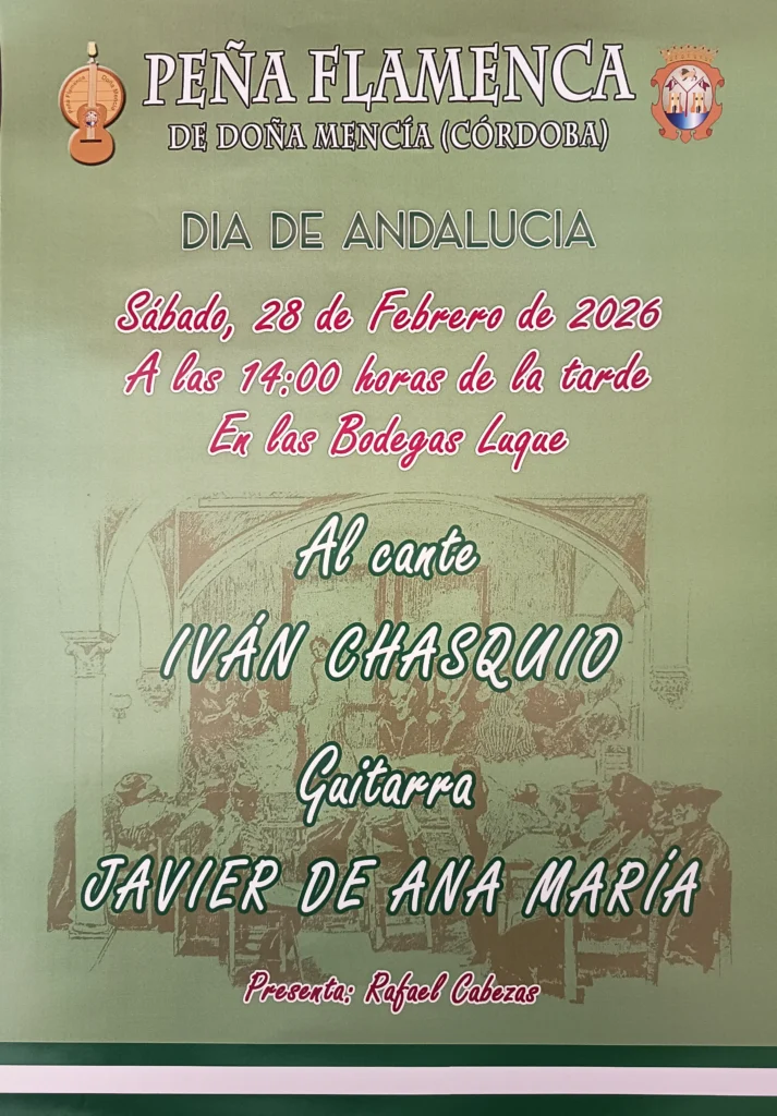 Peña Cultural Flamenca Doña Mencía Cartel 2026