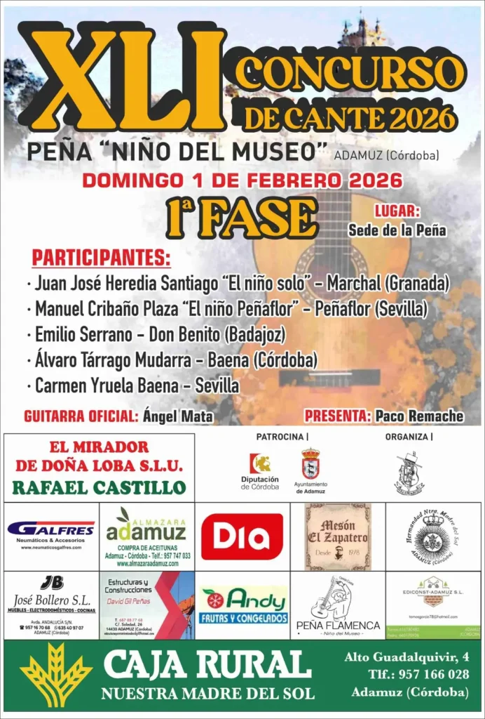 Peña Cultural Flamenca Niño del Museo Cartel 2026