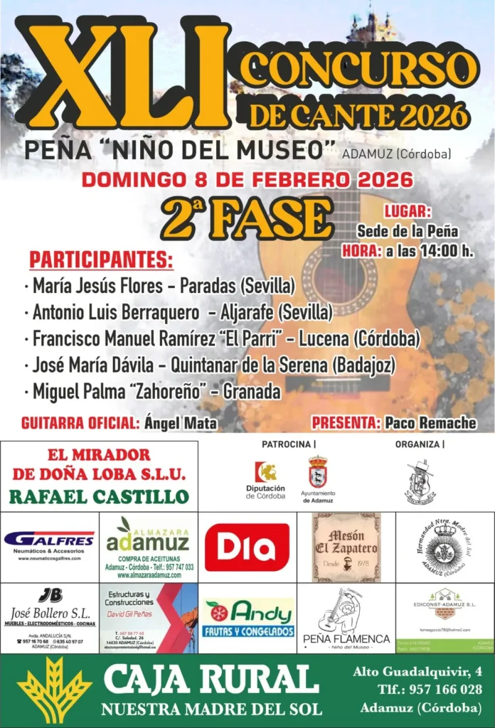 Peña Cultural Flamenca Niño del Museo Cartel 2026