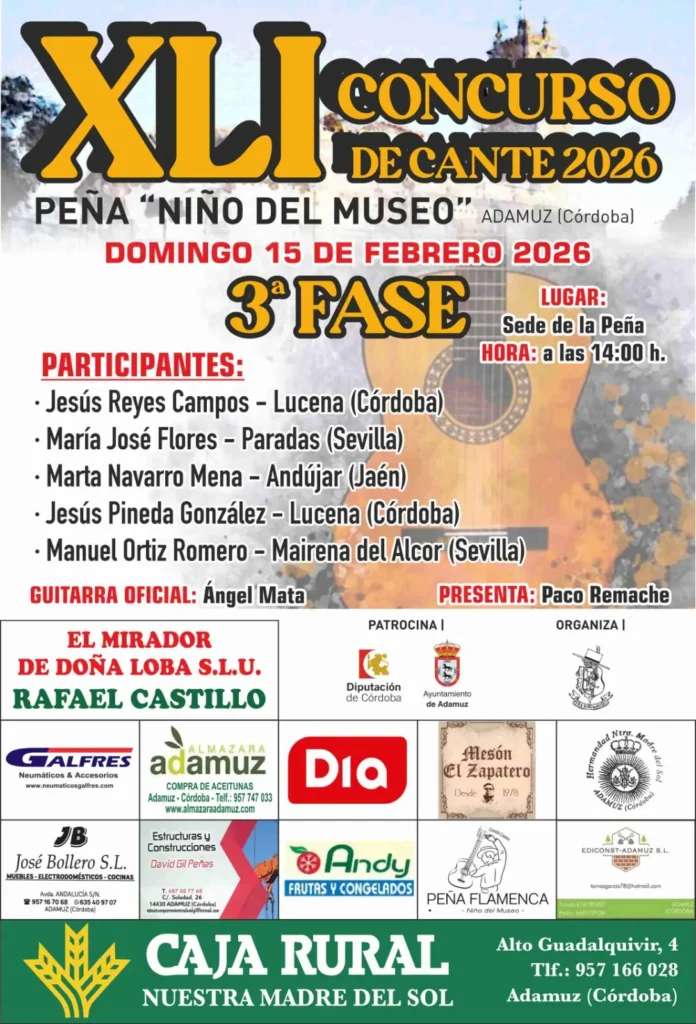 Peña Cultural Flamenca Niño del Museo Cartel 2026