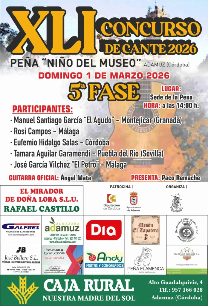 Peña Cultural Flamenca Niño del Museo Cartel 2026