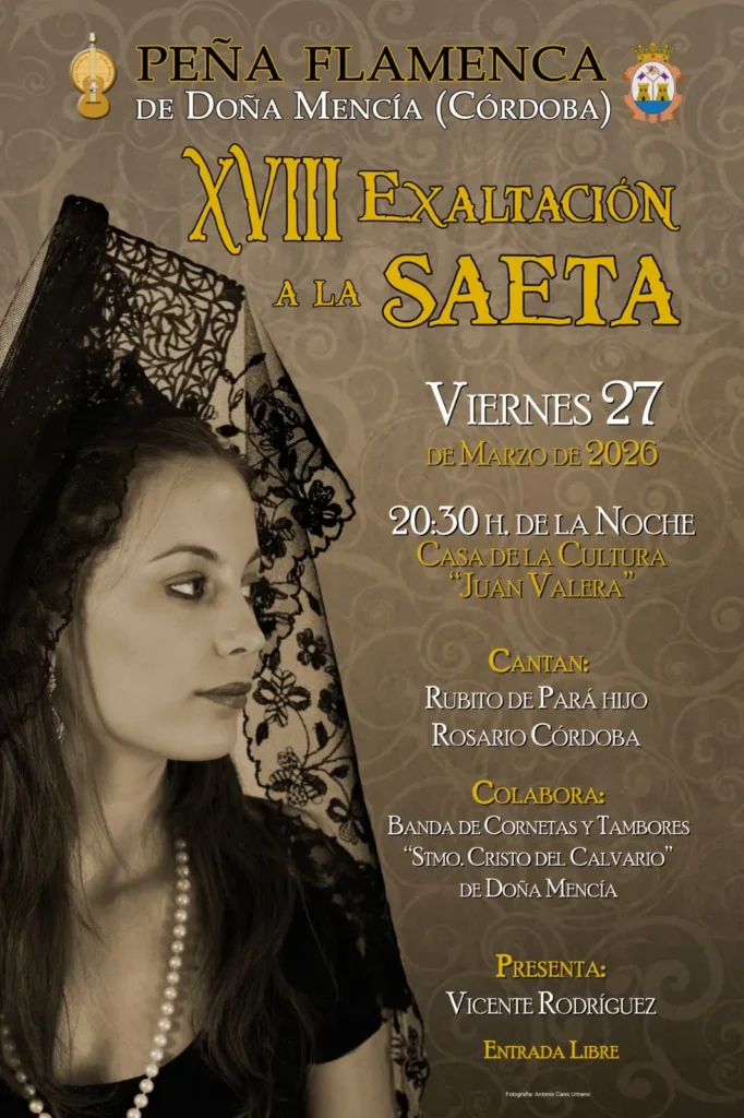 Peña Cultural Flamenca Doña Mencía Cartel 2026