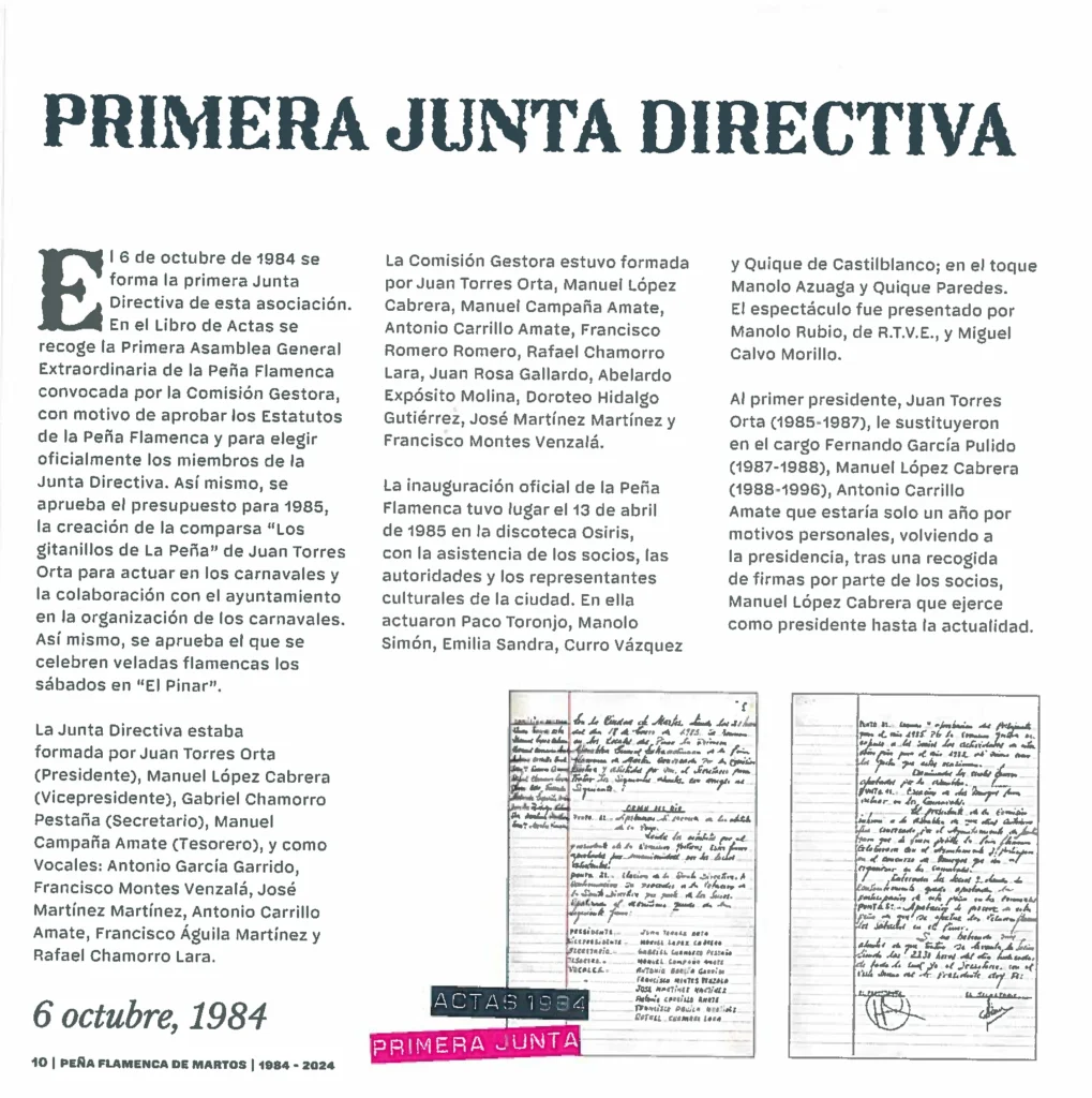 Peña Cultural Flamenca de Martos Revista 40 Años de Arte y Compás
