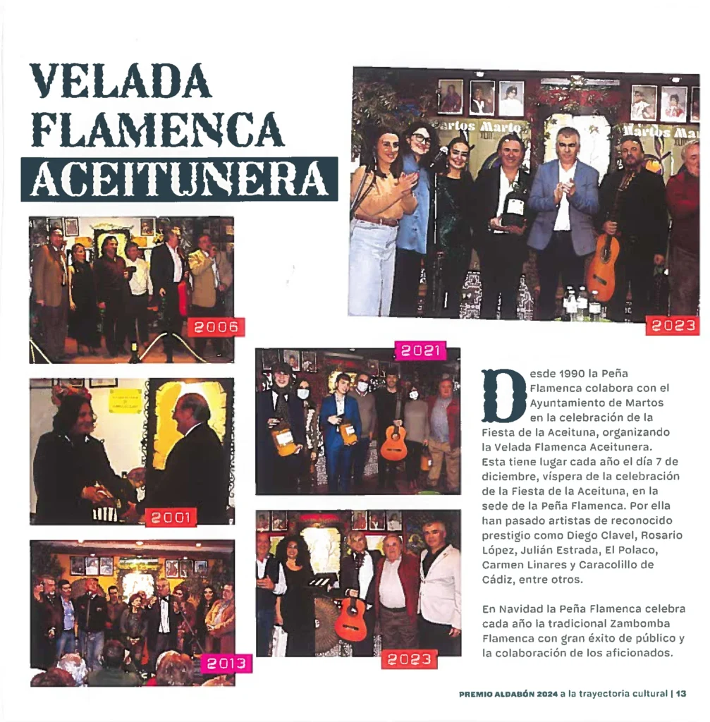 Peña Cultural Flamenca de Martos Revista 40 Años de Arte y Compás