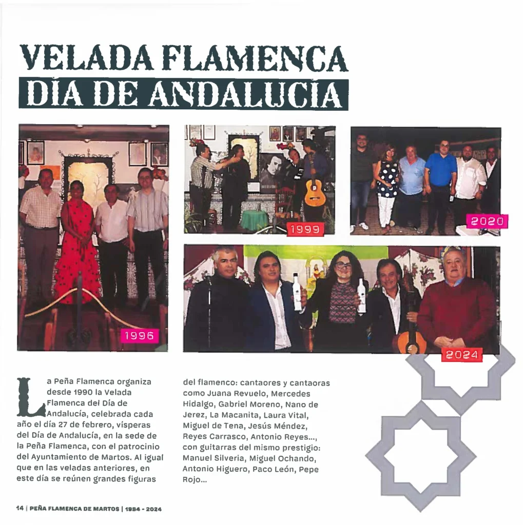 Peña Cultural Flamenca de Martos Revista 40 Años de Arte y Compás