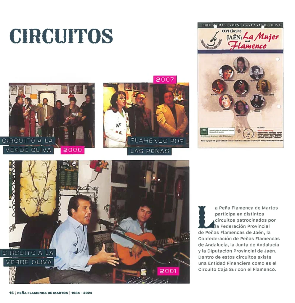 Peña Cultural Flamenca de Martos Revista 40 Años de Arte y Compás