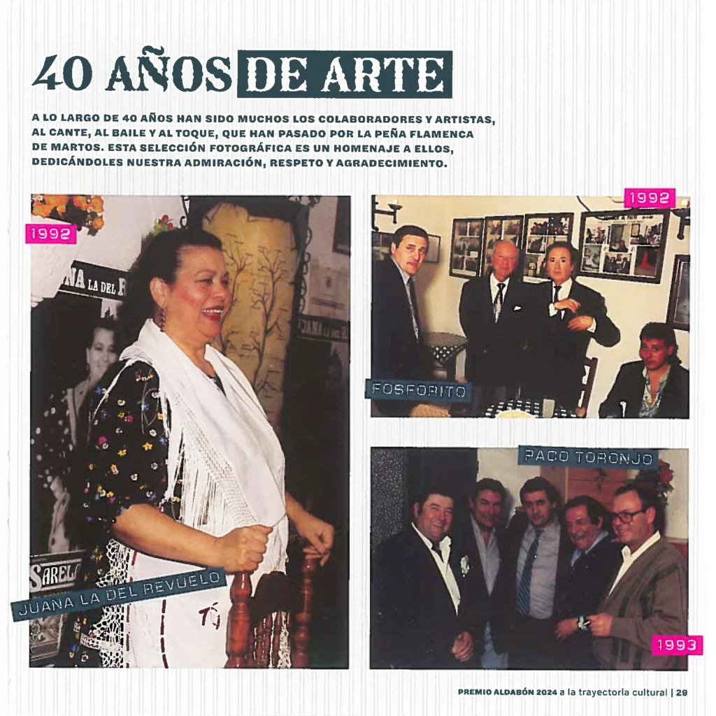 Peña Cultural Flamenca de Martos Revista 40 Años de Arte y Compás