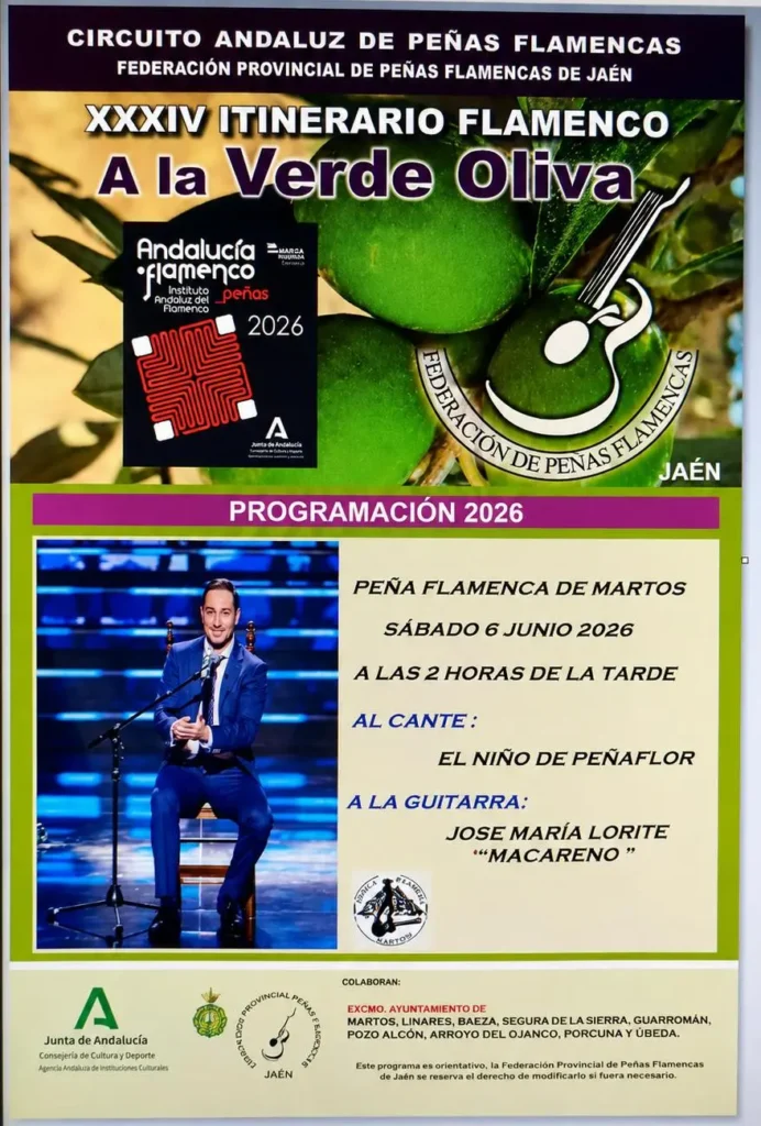 Peña Cultural Flamenca de Martos Cartelera 2026