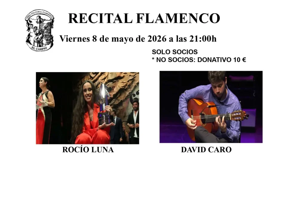 Peña Cultural Flamenca El Carpio Cartelera 2026