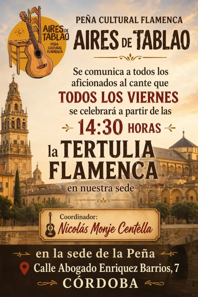 Peña Cultural Flamenca Aires de Tablao Cartelera 2026