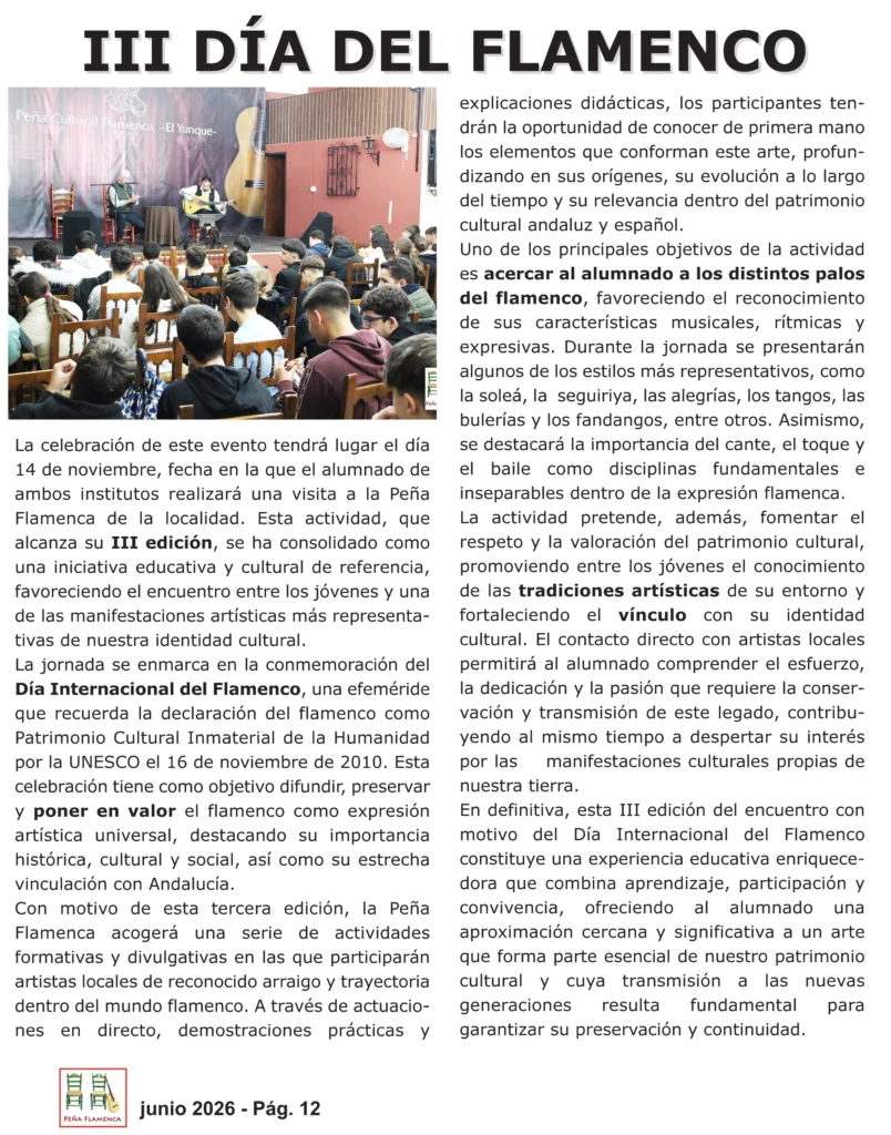 Revista Flamenco Junio 2026 Peña El Yunque