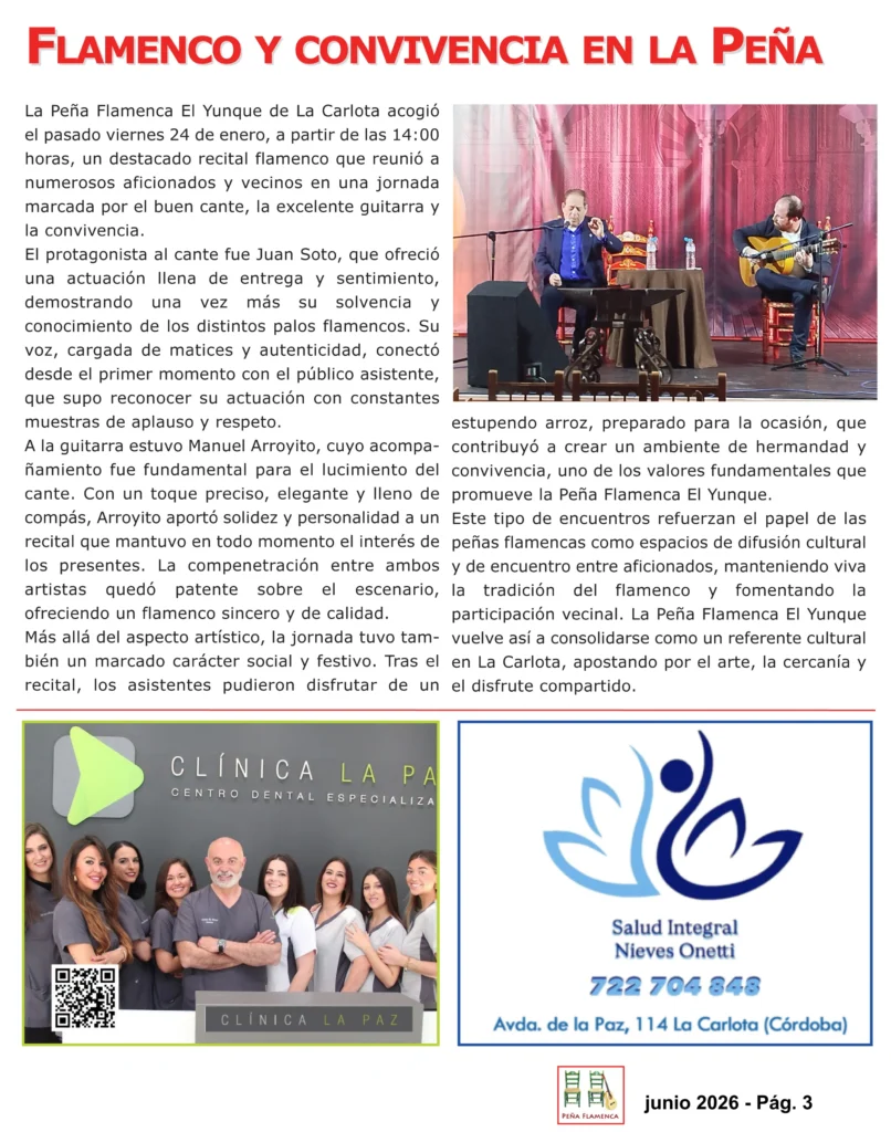 Revista Flamenco Junio 2026 Peña El Yunque
