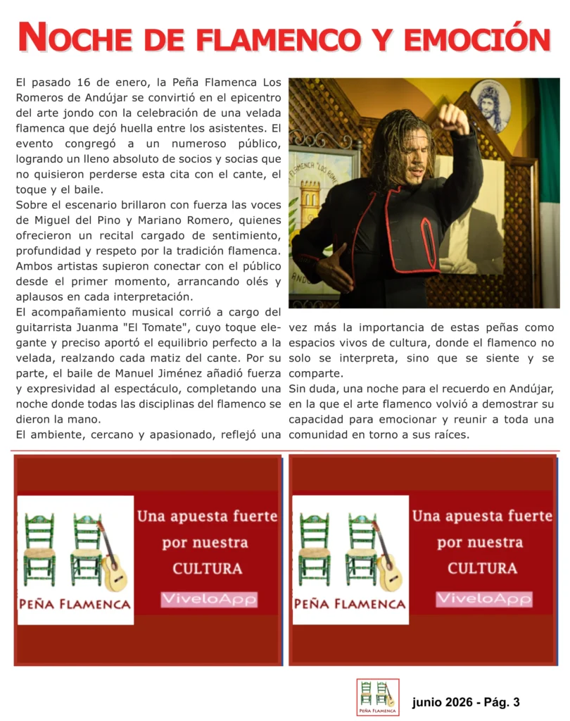 Revista Flamenco Junio 2026 Peña Los Romeros