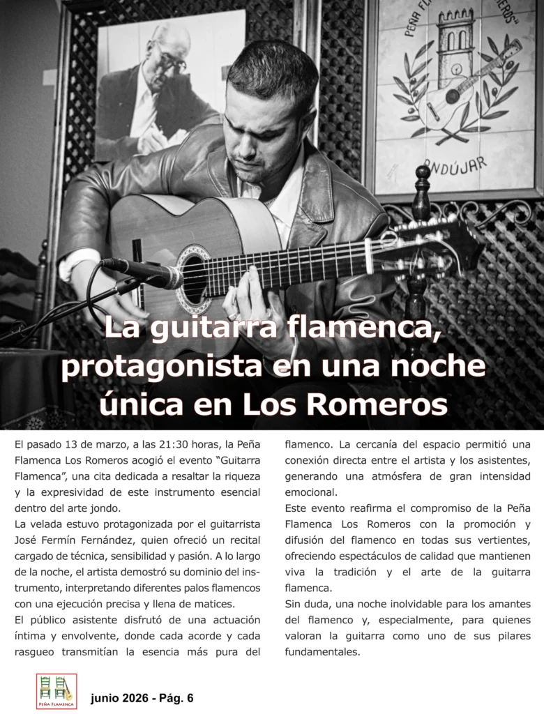 Revista Flamenco Junio 2026 Peña Los Romeros