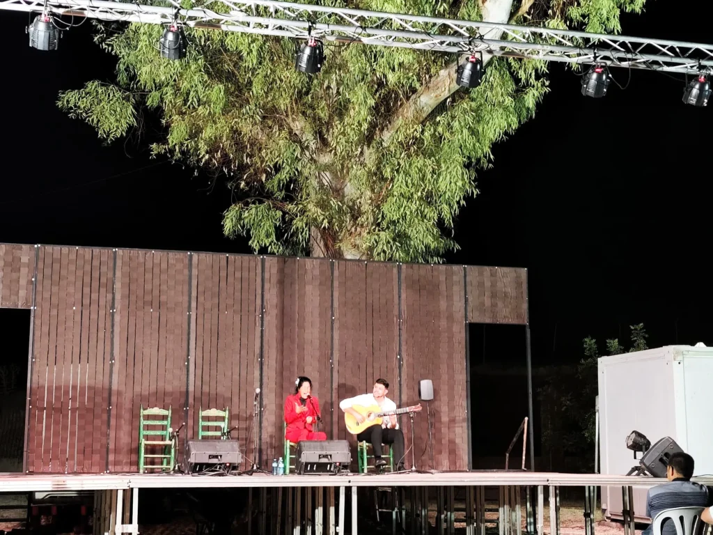 Paqui Ríos en la VIII Noche Flamenca Baños de Arte de la Peña Flamenca La Posá