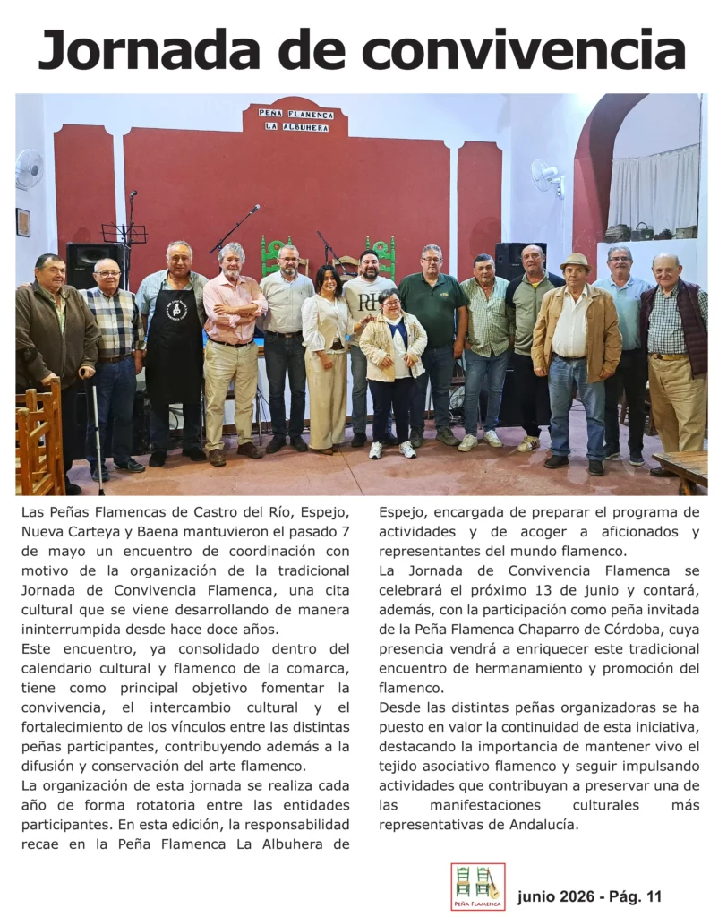 Página de la Revista Flamenca de la Peña Cultural Flamenca Baenense