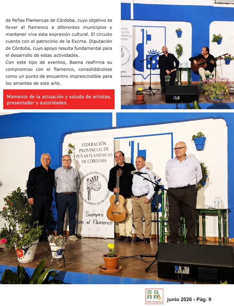 Página de la Revista Flamenca de la Peña Cultural Flamenca Baenense