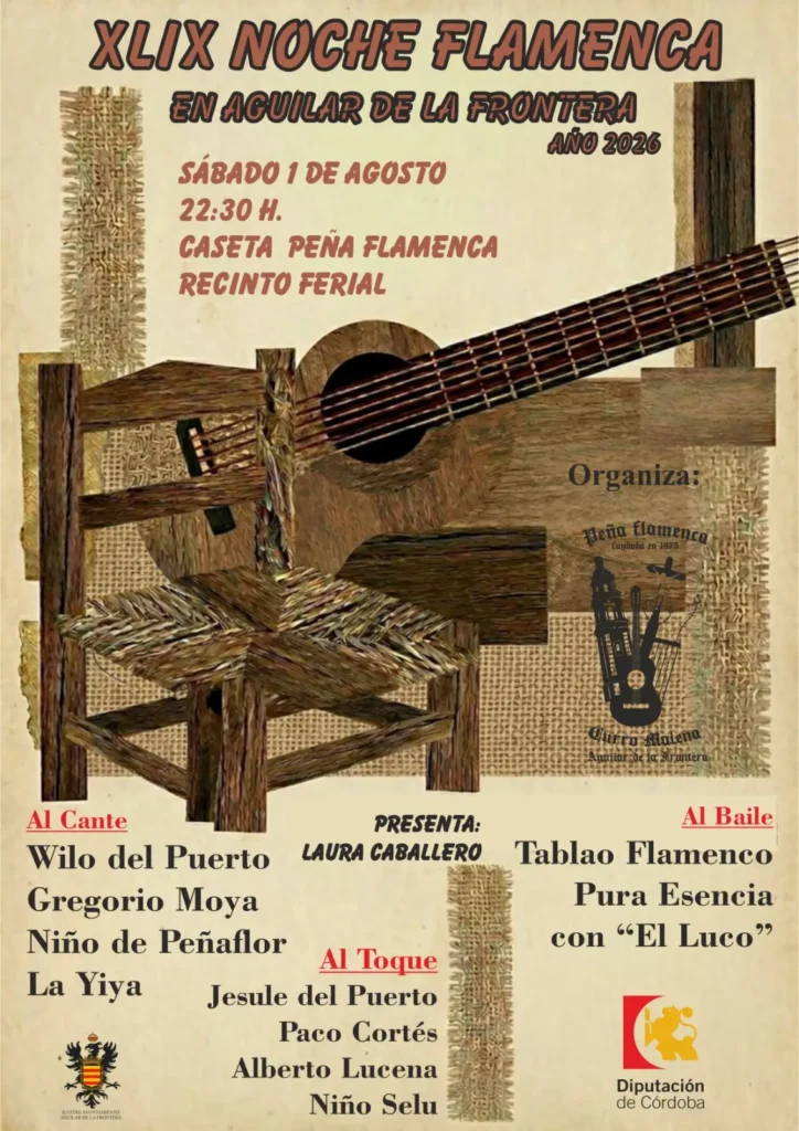 Cartel XLIX Noche Flamenca En Aguilar de la Frontera