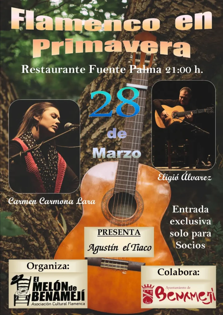 Cartel Flamenco en Primavera Peña Flamenca El Melón de Benamejí