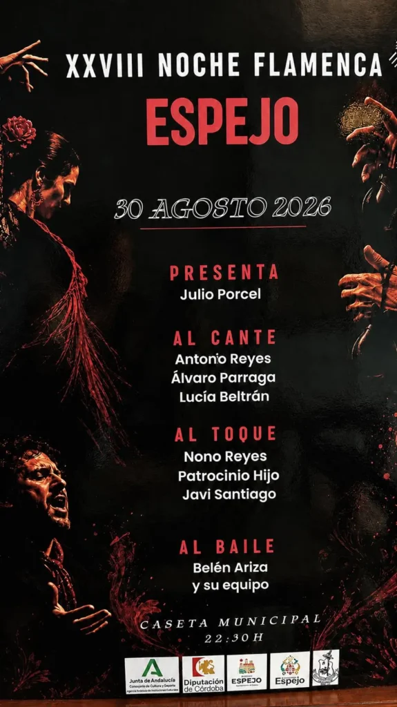 Cartel XXVIII Noche Flamenca en Espejo