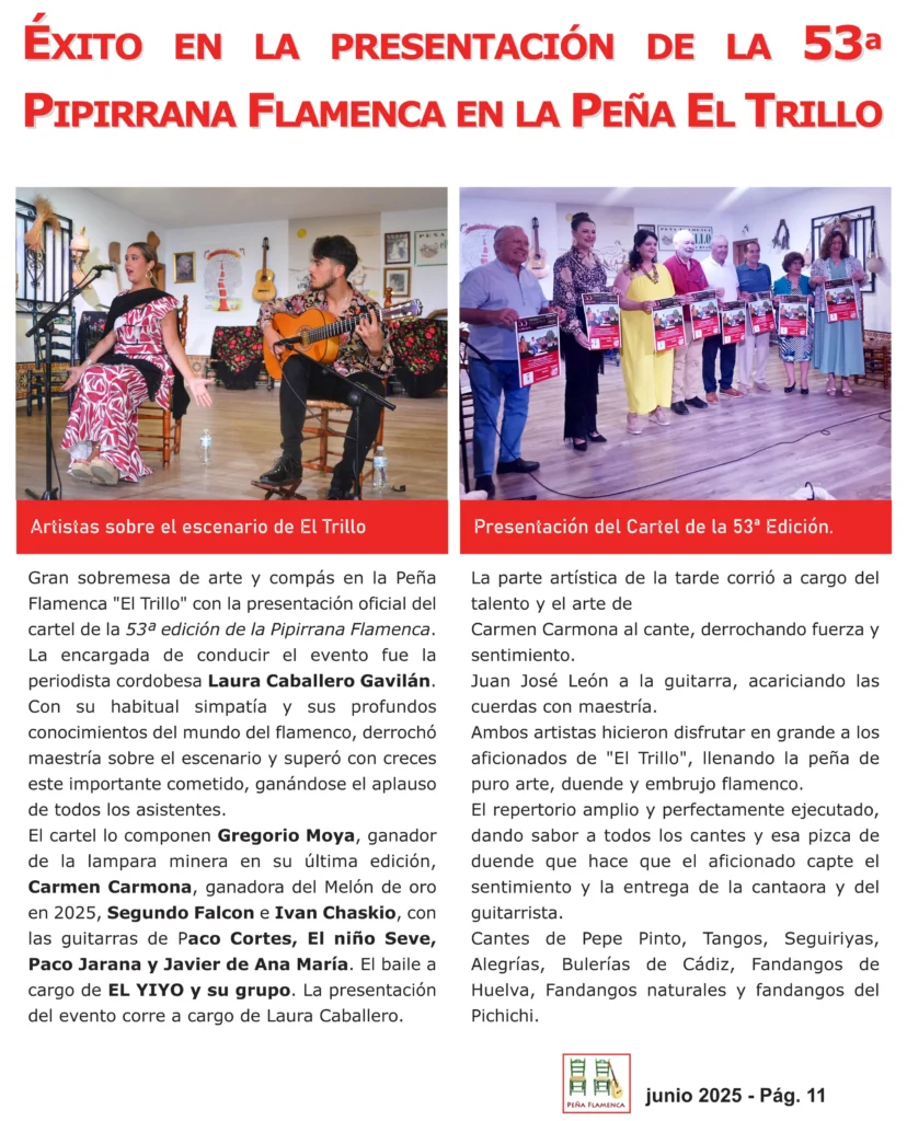 Revista Flamenco Junio 2026 Peña El Trillo