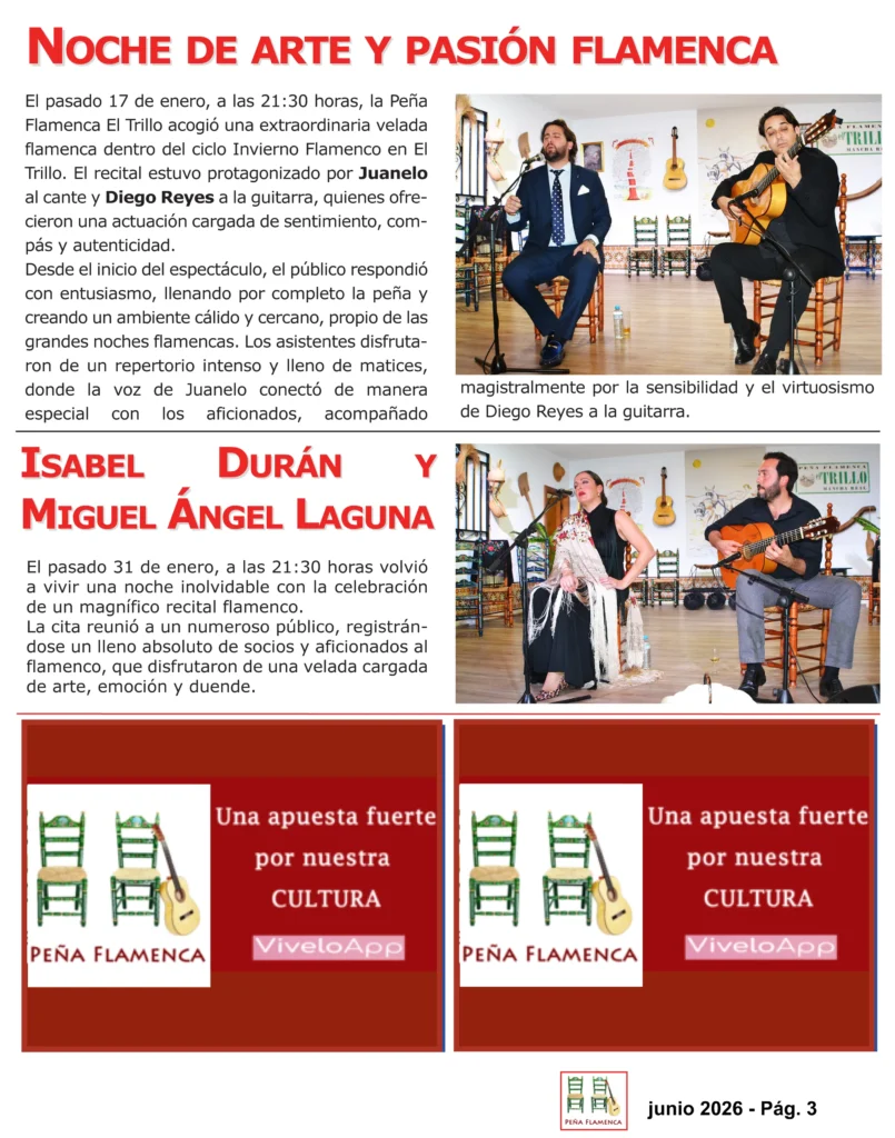 Revista Flamenco Junio 2026 Peña El Trillo