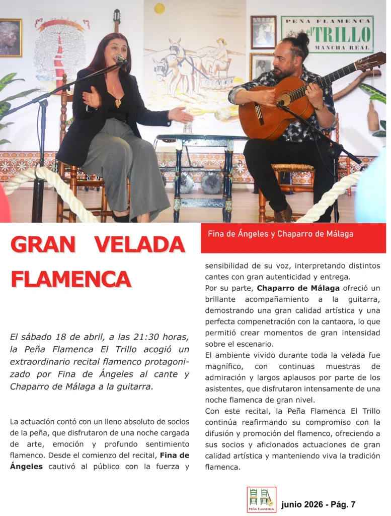 Revista Flamenco Junio 2026 Peña El Trillo
