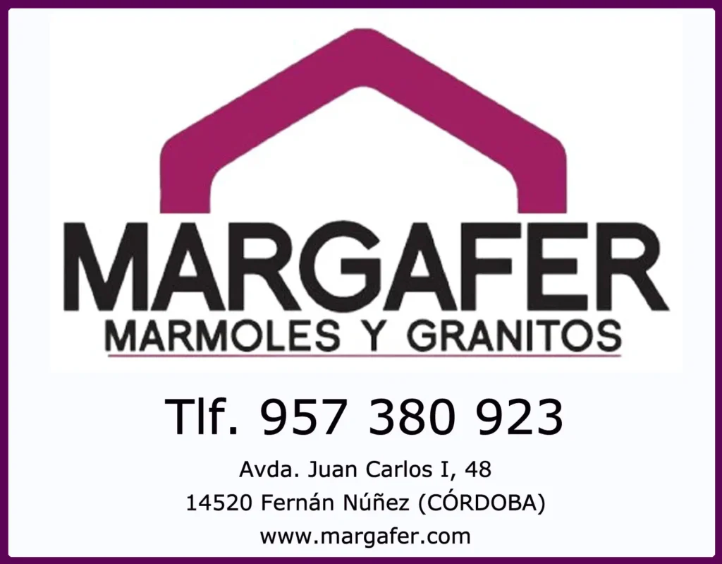 Publicidad Margafer Marmoles y Granitos Fernán Núñez