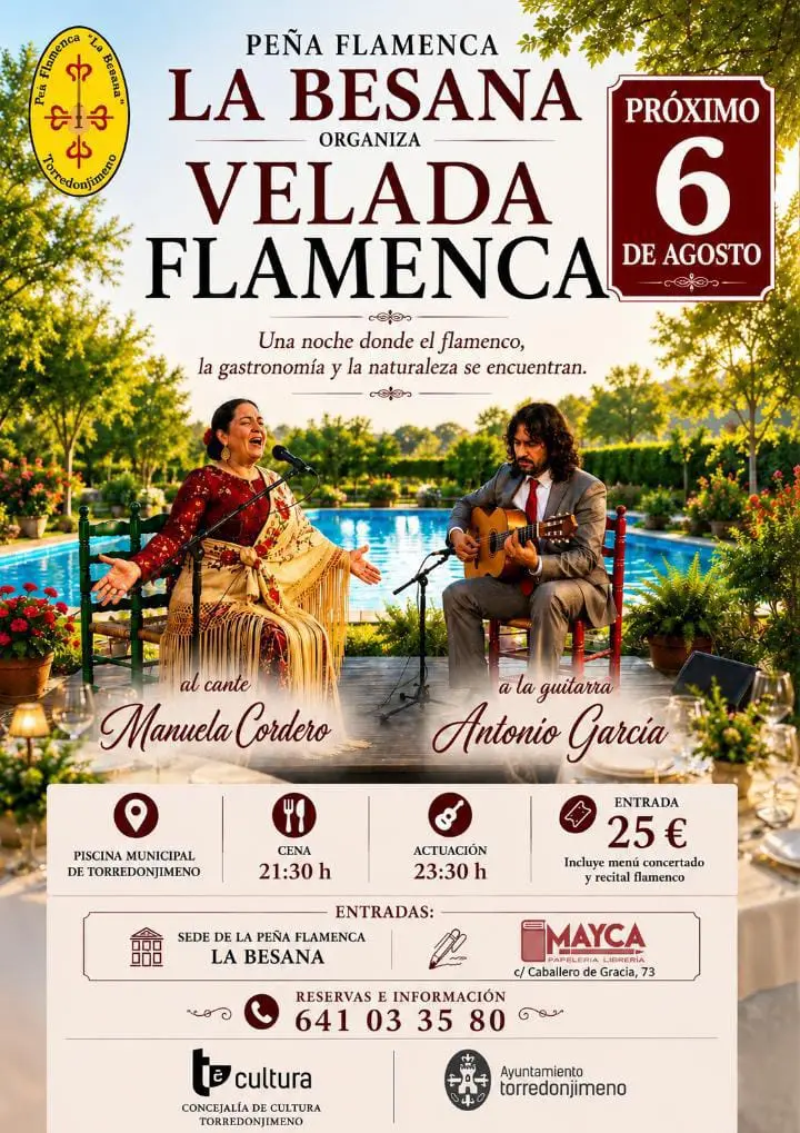 Cartel Peña Flamenca La Besana Velada Flamenca 6 de Agosto