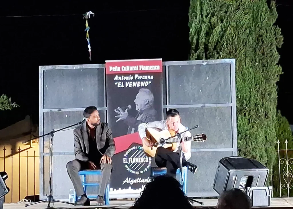 Antonio "El Genial" y Niño de la Fragua Consuelo en la IV Velada Flamenca de Algallarín