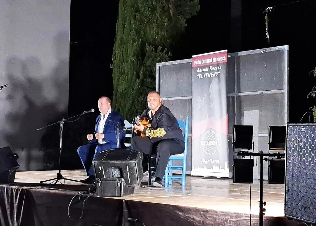 Antonio García "El Califa" y Antonio Migueles en la IV Velada Flamenca de Algallarín