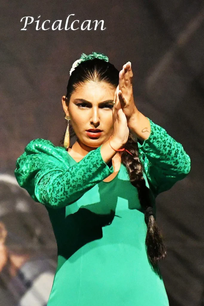 Marina Heredia "La Negra" en plena actuación