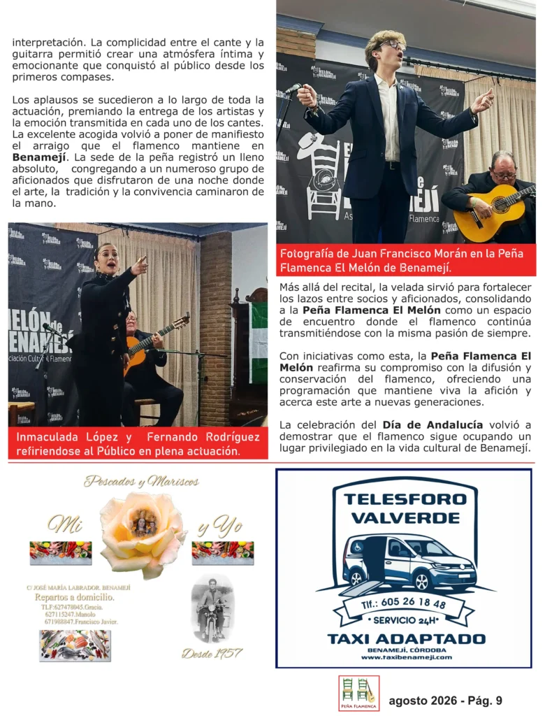 Revista Flamenco Julio 2026 Peña El Melón de Benamejí Página 9
