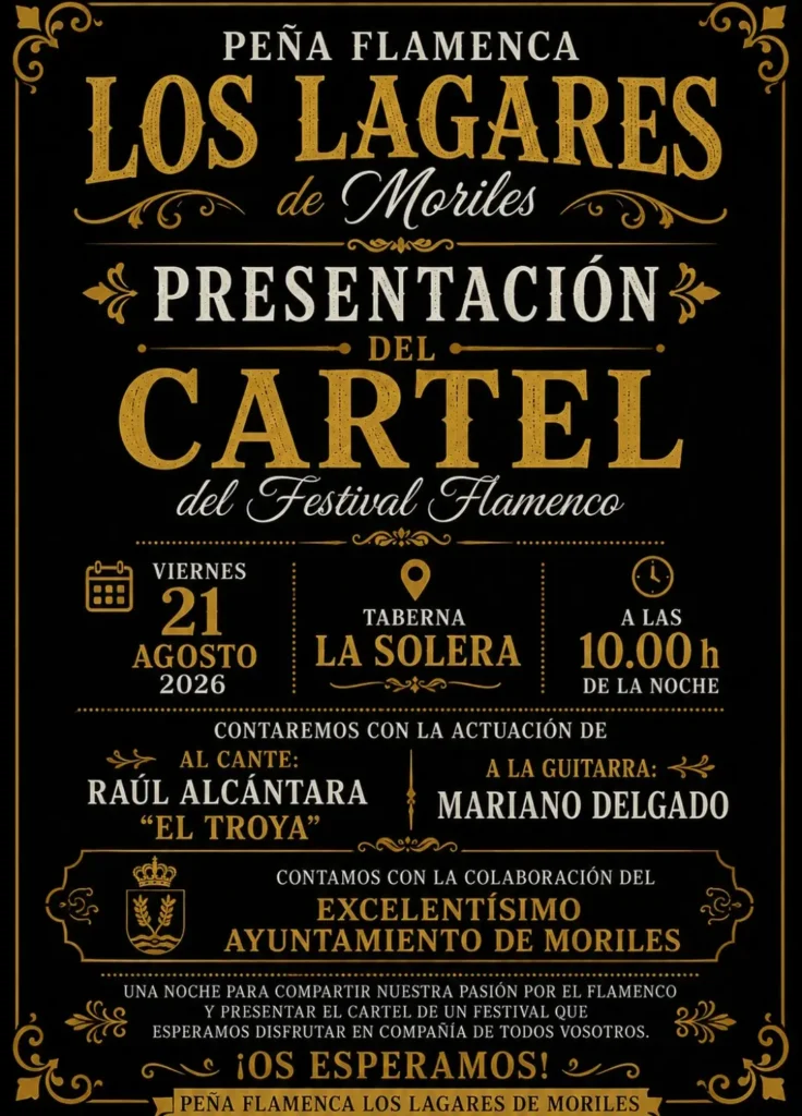 Presentación del Cartel del Festival Flamenco de Los Lagares de Moriles