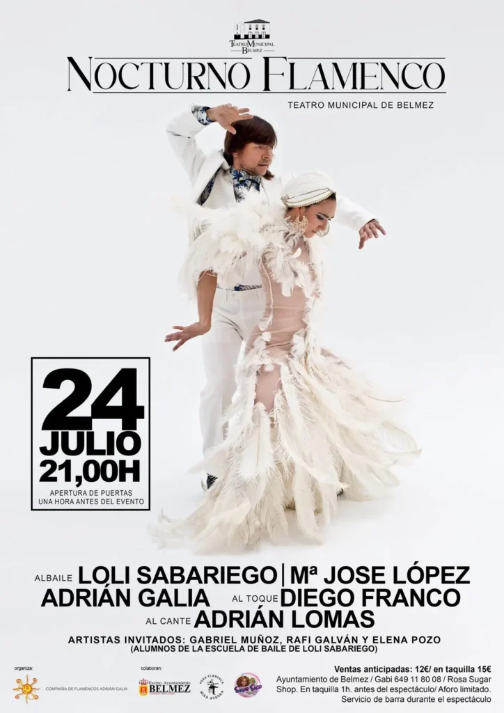 Flamenco Nocturno en la Peña Cultural Flamenca Mina Aurora el 24 de Julio