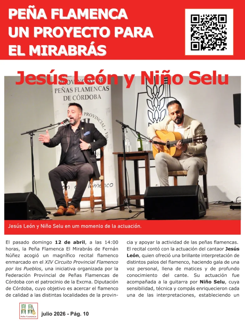 Revista Flamenco Julio 2026 Peña El Mirabrás Página 10