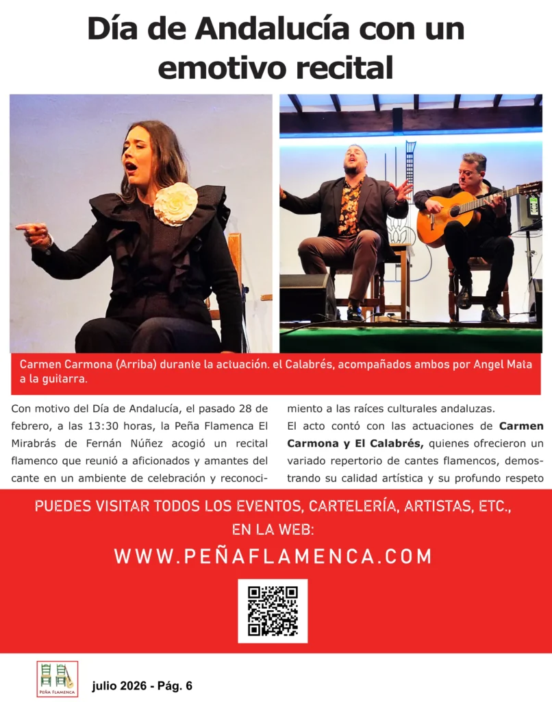 Revista Flamenco Julio 2026 Peña El Mirabrás Página 6