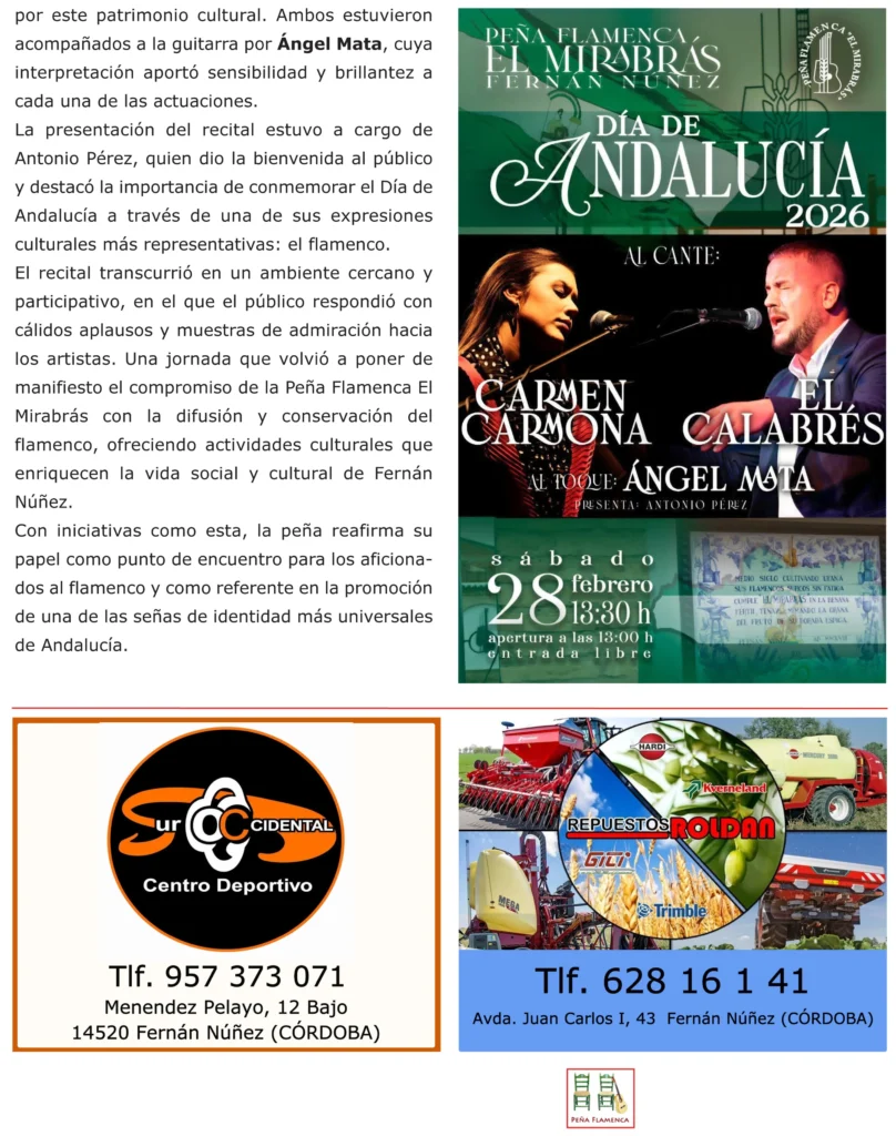 Revista Flamenco Julio 2026 Peña El Mirabrás Página 7
