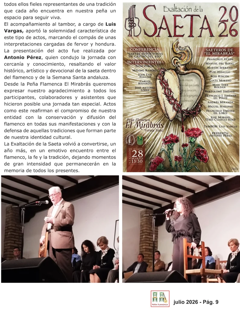 Revista Flamenco Julio 2026 Peña El Mirabrás Página 9