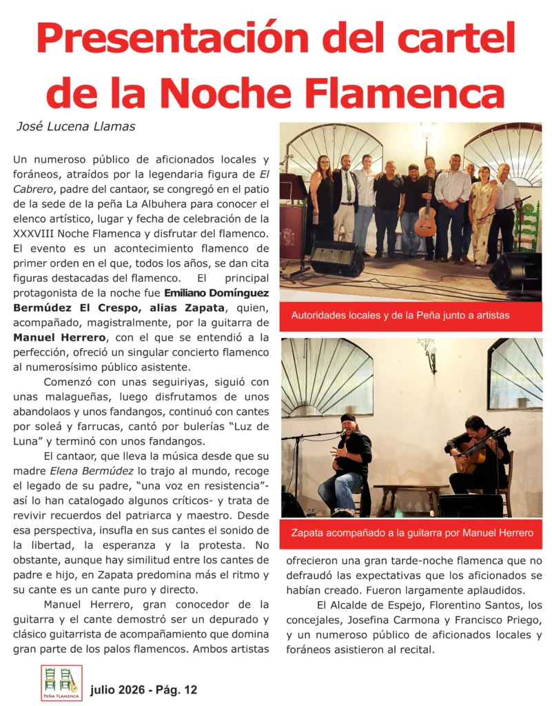 Revista Flamenca Julio 2026 La Albuhera Página 12